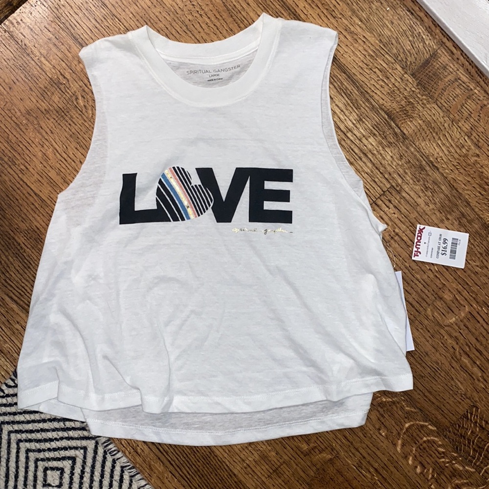 Love cut off tee